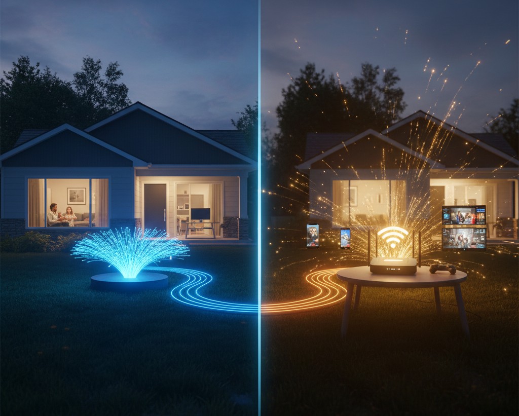 Fiber vs Wireless - Mana yang Lebih Baik dan Kapan Digunakan?